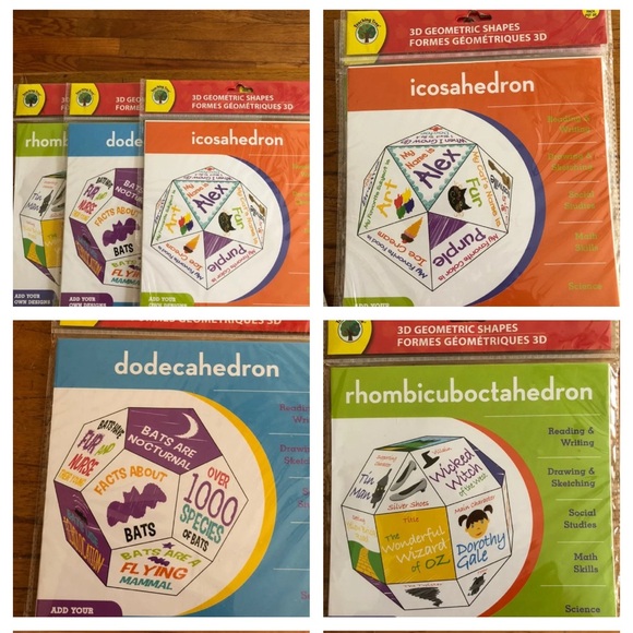 dodecahedron; icosahedron; rhombicubocta - Picture 1 of 2